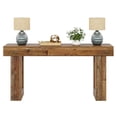 thumbnail image 4 of Fnova 63" Long Console Table, 2-Tier Wooden Narrow Rectangular Sofa Table Behind Couch, Farmhouse Entryway Table for Entrance, Hallway, Living Room, 4 of 10