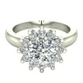 thumbnail image 5 of Halo Engagement Ring Classic Style Floral Halo Shared Prong Setting 14K White Gold 1.30 CT TW (G,I1), 5 of 6
