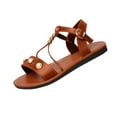 thumbnail image 3 of HVOBTTY Women's Summer Fashion Casual Breathable Flat Heel Sandals Outdoor Daily Wear Shoes Multicolor, 43, 3 of 5
