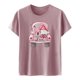 thumbnail image 4 of Fiudx Tops para Mujer Mujer Casual Día de San Valentín Manga Corta Impresión Digital Cuello Redondo Suelta Camiseta Blusa Tops, 4 of 5