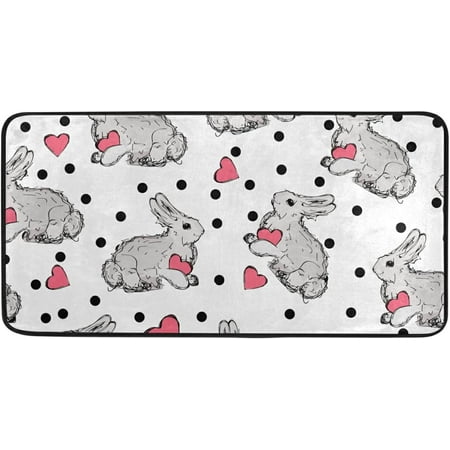 

Hyjoy Easter Bunny Eggs Kitchen Rug Non-Slip Bath Rug Doormats Anti Fatigue Runner Comfort Floor Mat 39 x 20 Inch