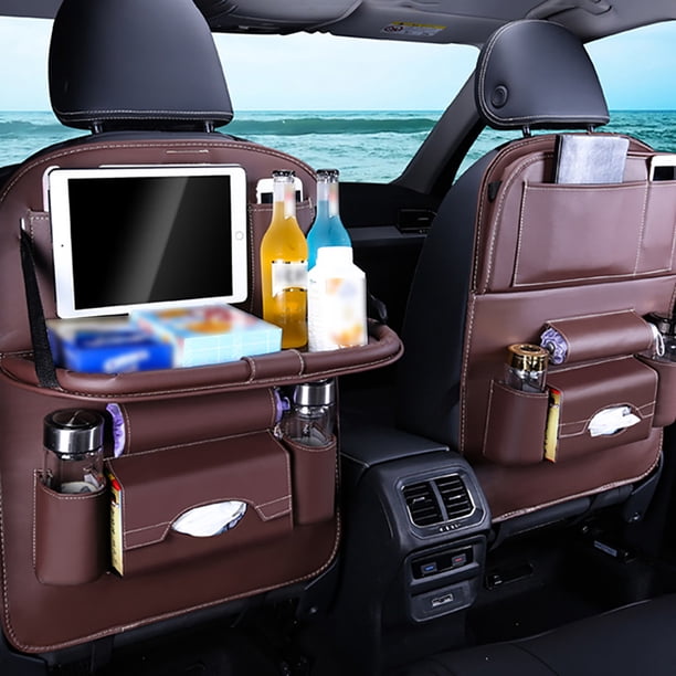 Accesorios para Interior Del Coche XWSHYW Bolsa de Almacenamiento Plegable de Cuero