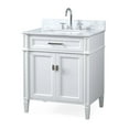 thumbnail image 3 of 30" Tennant Brand Durand Contemporary Modern White Bathroom Vanity ZK-1808-V30W-BS, 3 of 6