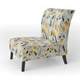 thumbnail image 3 of Designart "Yellow Bohemian Bliss Floral Pattern" Upholstered Floral Accent Chair and Cottage Arm Chair - Multiple Color & Pattern, 3 of 7