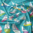 thumbnail image 5 of Ambesonne Sailboat Window Valance, Chaplet Striped Boats, 54" X 12", Multicolor, 5 of 5