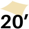 thumbnail image 2 of Sunshades Depot 18' x 20' 180GSM Sun Shade Sail Rectangle Permeable Canopy Tan Beige Customize Size Available Commercial For Patio Garden Preschool Kindergarten Playground Outdoor Facility Activities, 2 of 7
