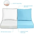 thumbnail image 5 of Outdoor Loveseat Cushion Set, 48 x 24, Water Repellent, Fade Resistant, Cushion Set for Patio Love Seat Sofa Cushions Couch, Bench, and Swing, 5 of 8
