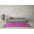 thumbnail image 3 of Ahgly Company Indoor Square Medallion Pink Traditional Area Rugs, 8' Square, 3 of 4