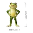 thumbnail image 3 of Deeceymbur Stretching Frog Resin Garden Statue Outdoor Decor Patio Yard Pond Whimsical Cute Sculpture Hand-Painted Weather Resistant Ornament Garden Indoor, 3 of 5