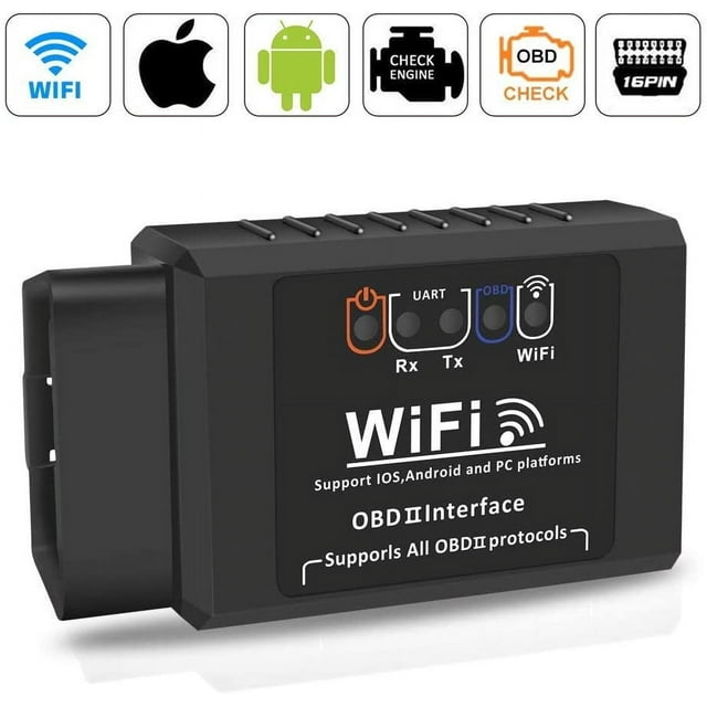 Adaptador WiFi para dispositivo de diagnóstico, conector inalámbrico Elm327, escáner de diagnóstico PARA IOS / Android
