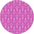 thumbnail image 1 of Ahgly Company Machine Washable Indoor Round Transitional Fuchsia or Magenta Purple Area Rugs, 3' Round, 1 of 7