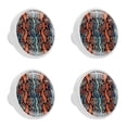 thumbnail image 1 of 4 Pcs Python Snake Texture Knobs for Kitchen Cabinet Cupboard Dresser Bookcase Drawer Pulls Handles Round Home Decor, 1 of 5