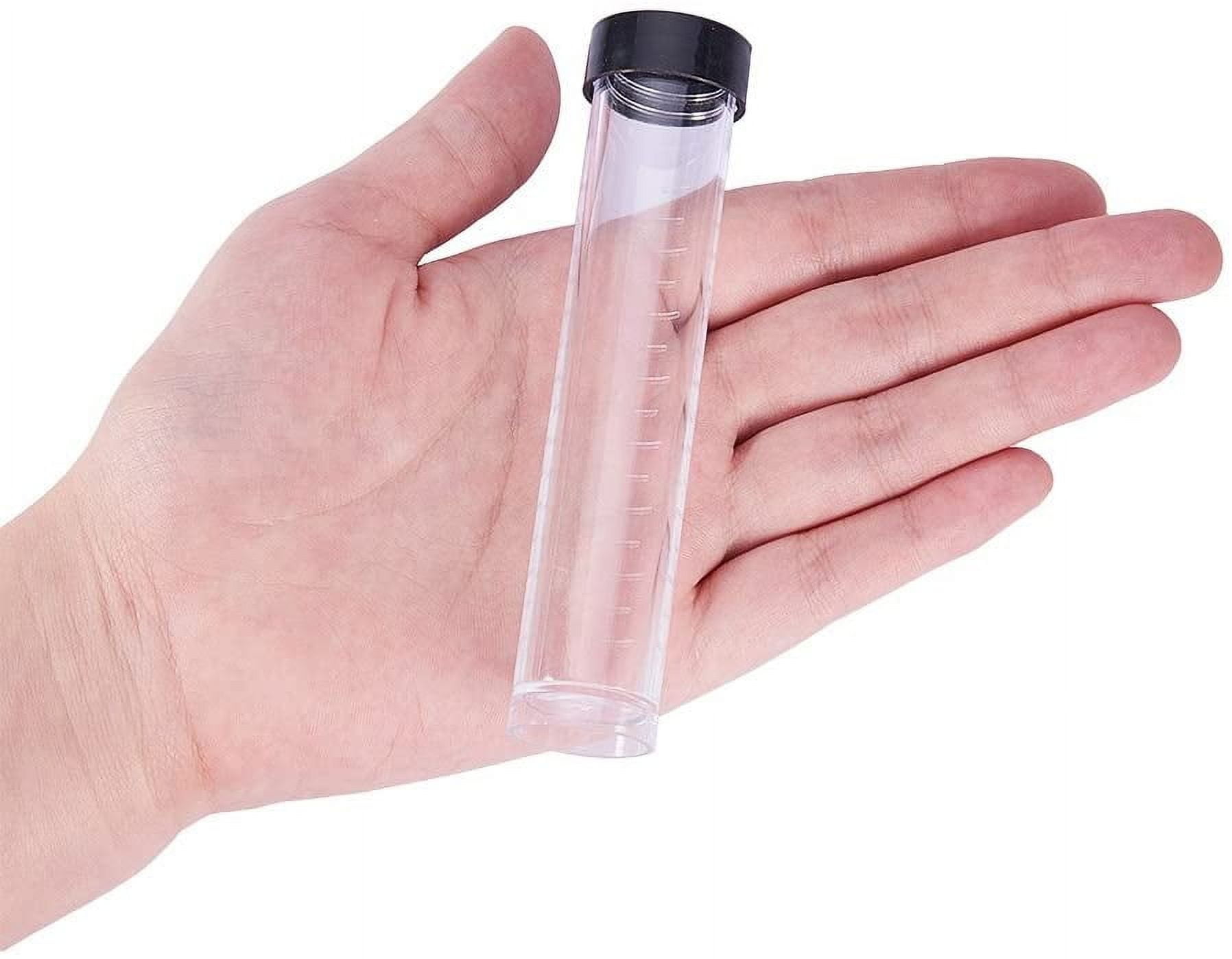 Plastic Bead Containers Seed Beads Containers Bottle Column Clear 106x21mm 30pcs/box