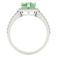 thumbnail image 4 of 2.36 ct Pear Cut Simulated Green Diamond with Simulated Diamond Halo Accents 18K White Gold Womens Engagement Ring, 4 of 6