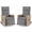 Gray 2pcs, variant on DELMANGO Outdoor Recliner Chair with Rocking/Flat Footrest, 90°–135° Reclining Backrest, Rattan Wicker & Removable Cushion for Patio, Garden, Balcony, Porch Beige