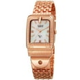 thumbnail image 2 of Women's Diamond Dial Rectangular Buckle Design Dimpled Rose-Tone Bracelet Watch, 2 of 5