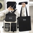 thumbnail image 6 of ibiyuan School Backpack Middle High School Teen Easy-Clean Trendy Shoulder Bookbag Large Capacity with Pockets Printed Back To School School /college/class,One Size,Black, 6 of 7
