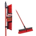 thumbnail image 2 of Libman Heavy Duty 18" Multi-Surface Push Broom Red Black  Steel Handle, 2 of 6