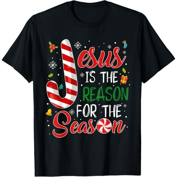 Jesus Is The Reason For The Season Christmas Pajama Gifts Funny Creative Graphic T-Shirt