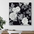 thumbnail image 3 of wall26 Canvas Print Wall Art Dark Grayscale Watercolor Roses &amp; Leaves Floral Botanical Illustrations Modern Art Rustic Scenic Colorful Farmhouse/Country for Living Room, Bedroom, Office - 24&quot, 3 of 5