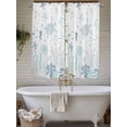 thumbnail image 7 of Living Room Curtains 72 Inches length, Coastal Window Treatment Curtain Drapes, Turquoise Blue Turtle Starfish Coral Jellyfish Light Filtering Drapes for Bedroom Laundry Room, 52"x72", 2 Panels, 7 of 7