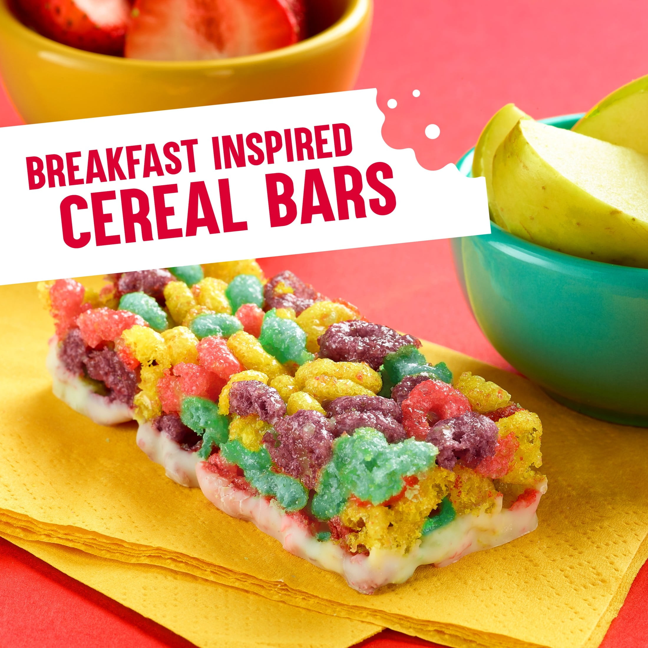 Kellogg's Froot Loops Original Chewy Cereal Bars, Fruit Flavored, 12.6 oz, 18 Count