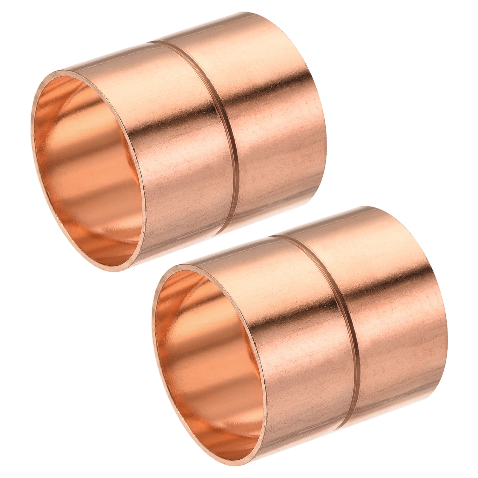 Uxcell 38mm Straight Copper Pipe Coupling Connecting Adapter Joint for Plumbing 2 Pack