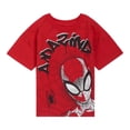 thumbnail image 4 of Marvel Spider-Man T-Shirt and French Terry Shorts Outfit Set Logo Toddler to Big Kid, 4 of 5