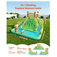 thumbnail image 2 of Inflatable Bounce House Water Slide, 13.3ft x 11.4ft Kids Inflatable Castle with Climbing Wall, Double Slides, Pool for 3-4 Children Ages 3-8, 2 of 9