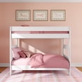 thumbnail image 2 of Max & Lily Twin over Twin Bunk Bed, Farmhouse Solid Wood Bunk Beds for Kids, White Wash, 2 of 11
