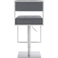 thumbnail image 4 of Contemporary Swivel Barstool - Modern Faux Leather Adjustable Height Stool, 4 of 6