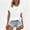 #White, variant on DPTALR Women's Casual Solid Color Button Round Neck Plus Size Short Sleeve Shirt,Blue,Size XXL
