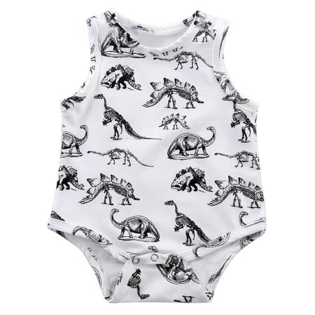 

Carolilly Newborn’s One-piece Romper Sleeveless Triangle Bodysuit for 0-18M Baby of Summer Wear