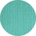 thumbnail image 1 of Ahgly Company Machine Washable Indoor Round Abstract Turquoise Blue Contemporary Area Rugs, 6' Round, 1 of 4