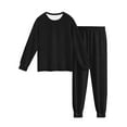 thumbnail image 5 of Fesfesfes Girls Casual Fashion Long Sleeve Top and Pants 2 Piece Set Loose Comfortable Outfit for Daily Wear Party Spring Winter Kids Clothing Playwear Soft Fabric(Black,15-16 Years), 5 of 8