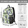 thumbnail image 3 of JIALIOU 14" Laptop Backpack Waterproof Airline Approved Stylish Casual Daypack for Travel Business College Work, Grape with Leaves, 3 of 8