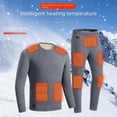thumbnail image 2 of Ropa interior térmica con calefacción de temperatura constante por USB, zona inteligente de invierno 18, para parejas, pantalones calefactores eléctricos, traje a prueba de frío, 2 of 6