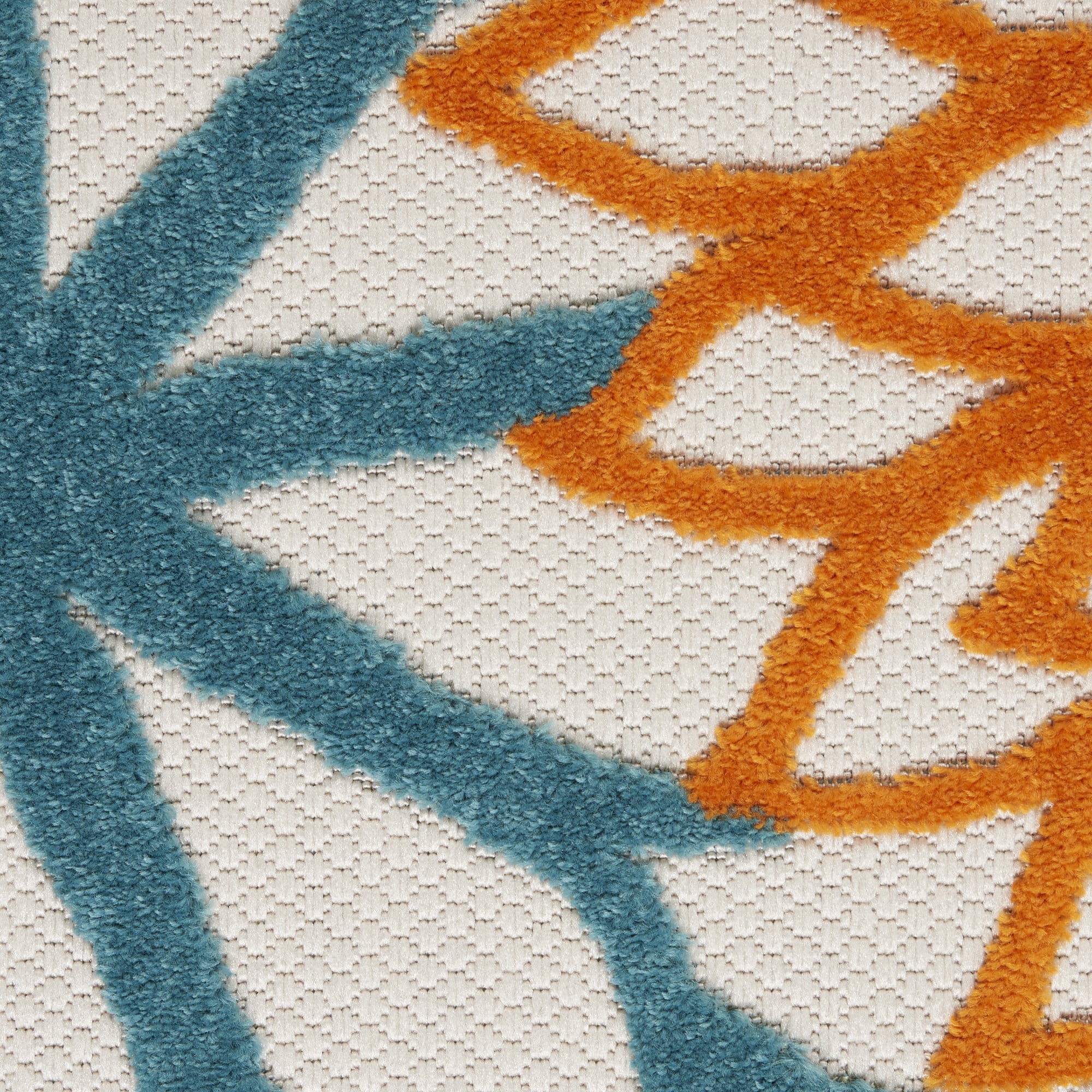 Nourison Aloha Indoor/Outdoor Tropical Floral Turquoise Multicolor 7'10" x 10'6" Area Rug, (8' x 11')