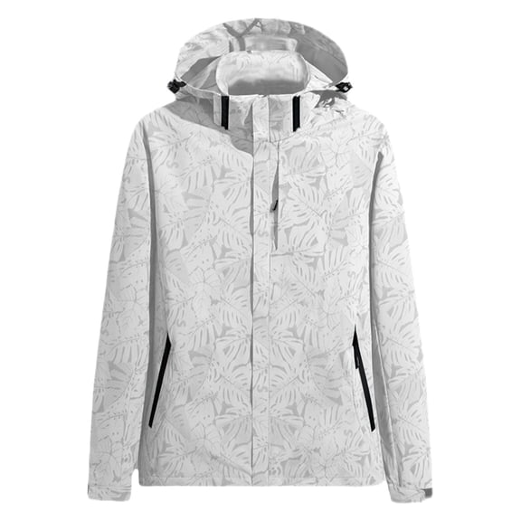 ZJXFGS Women's Waterproof Rain Jacket,Lightweight Windproof Full Zip Women's Packable Fall Raincoat Windbreaker with Hood,Jackets for Women,Snowboard Jacket,Ski Jacket,,,Beige,L