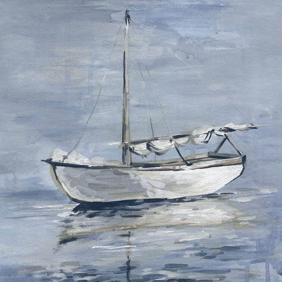 MARMONT HILL  - Handmade Anchor Away Print on Wrapped Canvas 12 x 12