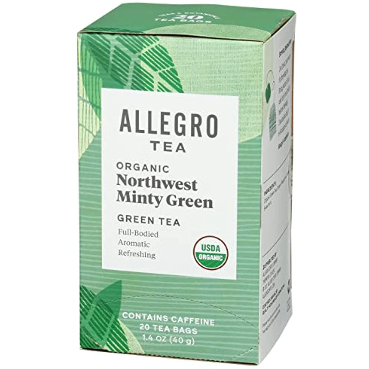 ceiling Bridegroom Feeling Allegro Tea, Organic Northwest Minty Green Tea Bags, 20 Ct - Walmart.com
