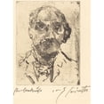 thumbnail image 3 of Lovis Corinth 15x18 Black Modern Framed Museum Art Print Titled - Self-Portrait (Self-Portrait) (1921-1922), 3 of 5