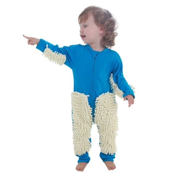 OGLCCG Infant Boys Girls Long Sleeved Floor Mop Crawl Jumpsuit Cute Newborn Dirt Proof Mop Onesie Long Sleeve Romper Perfect for a Crawling Baby 0-24M
