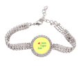 thumbnail image 1 of Irish Mandarin I Love You Text Simple Tennis Chain Anklet Bracelet Diamond Jewelry, 1 of 3