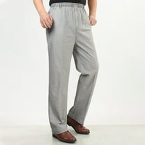 Work Pants for Men Big and Tall with Pockets Plus Size Relaxed Straight Leg Trousers Casual Solid Comfort Elastic Waist Golf Pant XL-5X