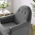 thumbnail image 6 of Modway Revive Tufted Button Performance Velvet Accent Armchair in Gray, 6 of 6