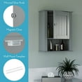 thumbnail image 6 of RiverRidge Ashland 1-Door Bathroom Medicine Cabinet and Laundry Wall Storage Shelf - Gray, 6 of 8