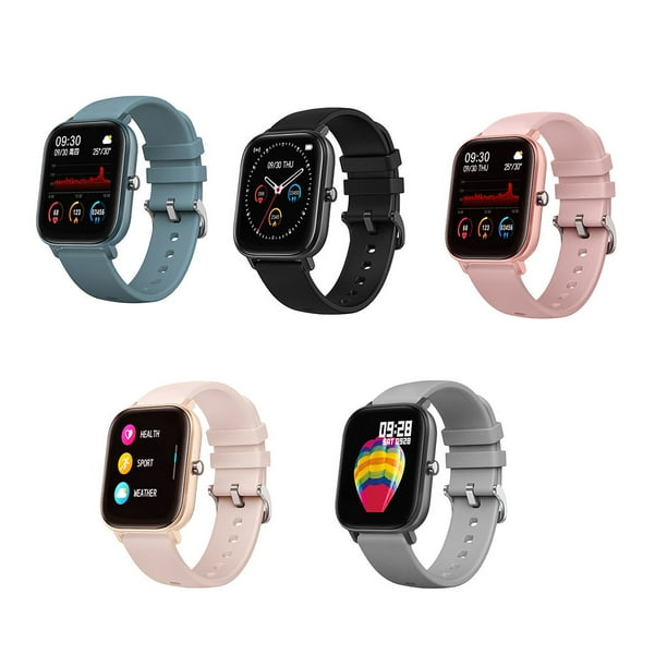 Smart Watch Outdoor Sport Clock Smart Watch Waterproof Clock Heart Rate Blood Pressure Detector Silicone Waterproof Tracker Golden Walmart