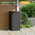 thumbnail image 3 of SONGMY 31 Gal Outdoor Trash Can with Lid - Heavy Duty Waterproof Resin, Removable Drip Tray, Fits 33-40 Gallon Bags - Large Garbage Bin for Patio, Backyard, Deck, 3 of 9