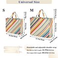thumbnail image 2 of FORMRS Womens Corduroy Tote Bag Crossbody Shoulder Handbag with Pocket, Striped Pattern, 2 of 7